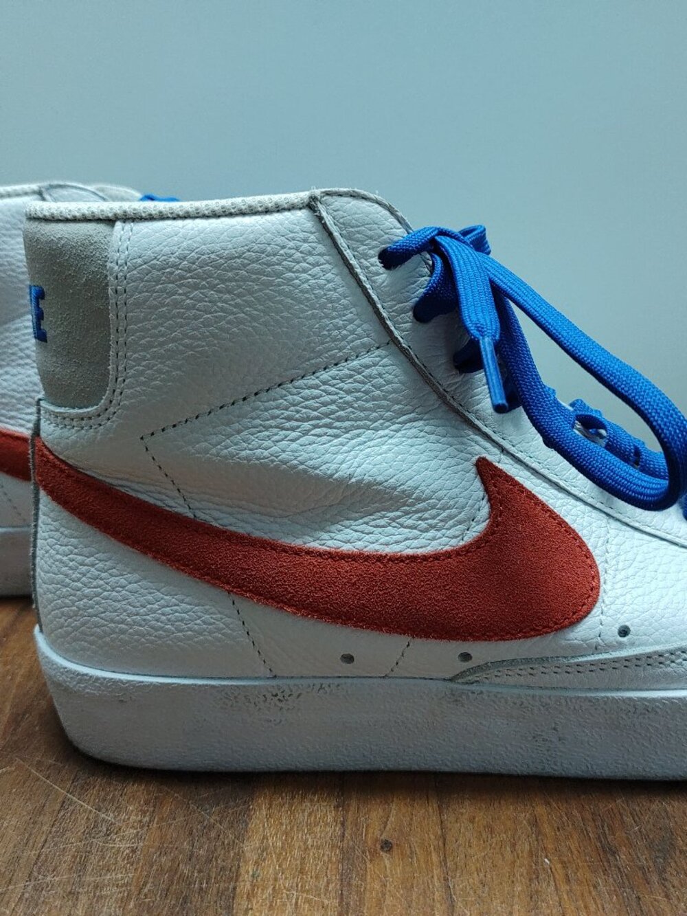 Nike Blazer Mid '77 Nike By You Sneakers Shoes Red White Blue Ole Miss Hotty Tod